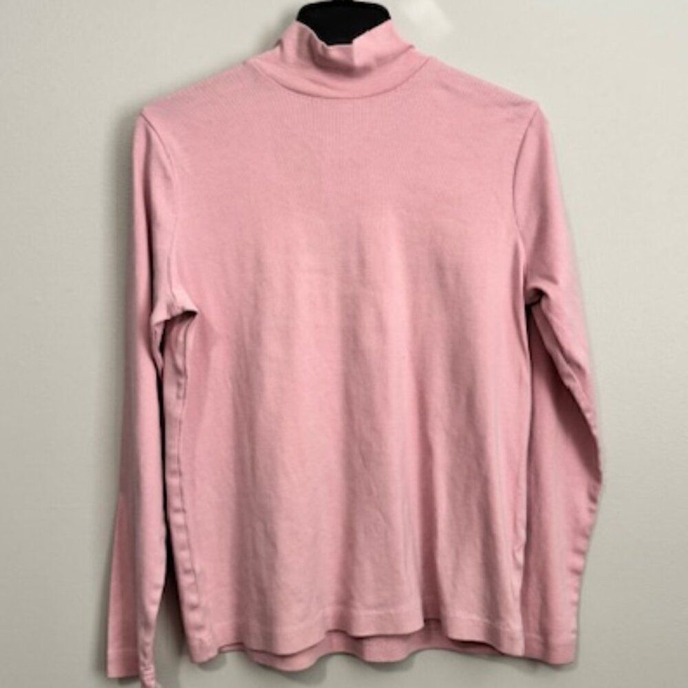 USED Woman's Kim Rogers Long Sleeve Turtle Neck Color Pink Size Medium